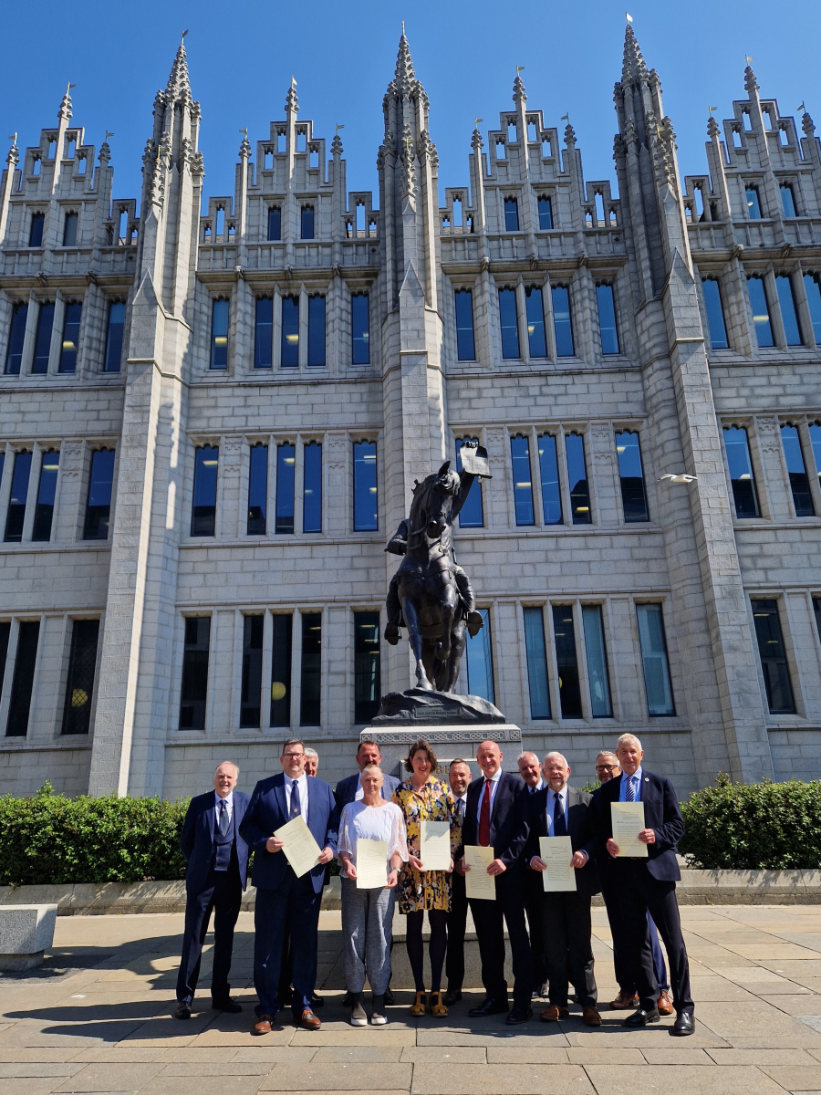 Members admitted with their Deacons and the Deacon Convener Bruce Campbell